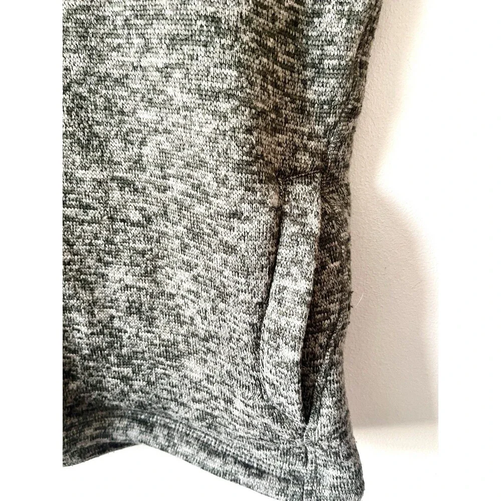 Eddie Bauer Quarter Zip Sweater Fleece Pullover Gray Heather Men's Large - Picture 4 of 8